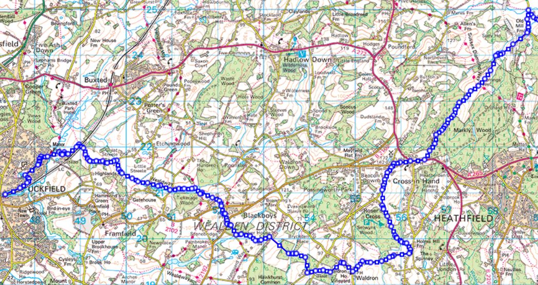 Uckfield to Stonegate - first section